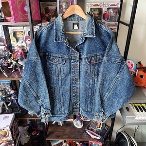 Vintage Lee PATD-153438 Acid Wash Denim Jacket Made In USA Oversized Men’s M